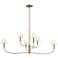 Kichler Eadie 51.5 Inch 6 Light Chandelier in Champagne Bronze