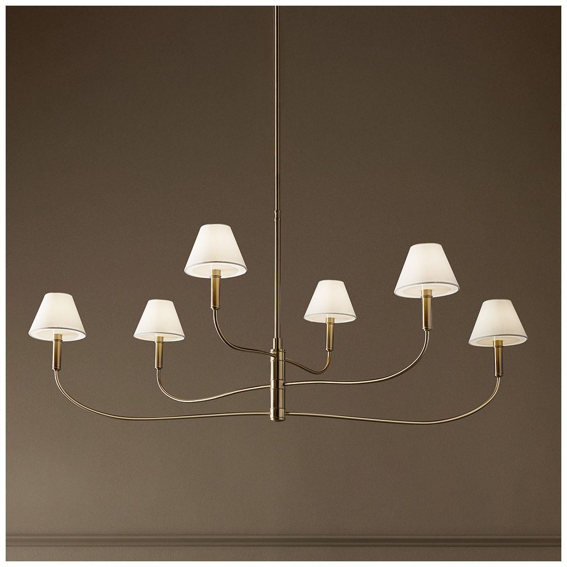 Image 3 Kichler Eadie 51.5 Inch 6 Light Chandelier in Champagne Bronze more views