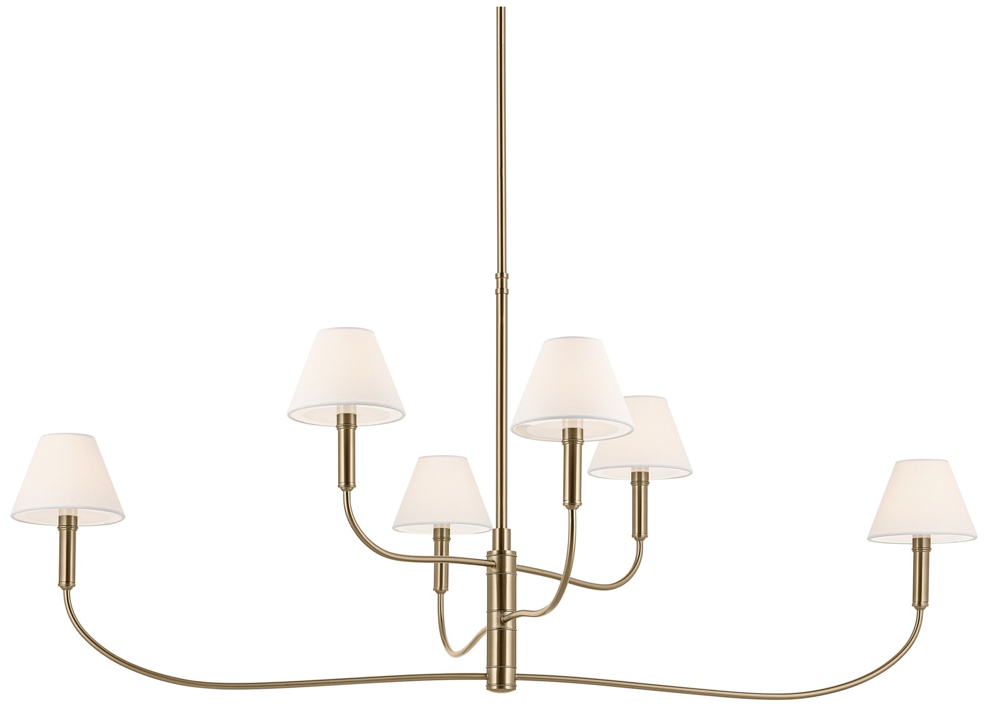Image 5 Kichler Eadie 51.5 Inch 6 Light Chandelier in Champagne Bronze more views