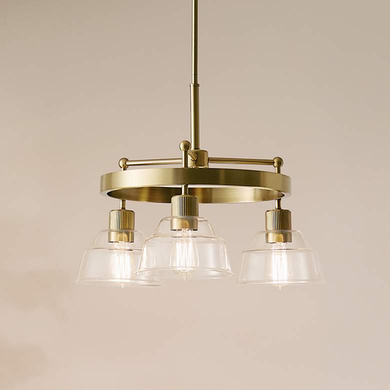Image 1 Kichler Eastmont 23 1/4" Wide 3-Light Clear Glass Downlight Chandelier