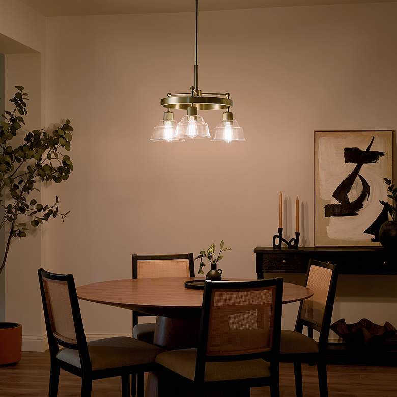 Image 7 Kichler Eastmont 23 1/4" Wide 3-Light Clear Glass Downlight Chandelier more views