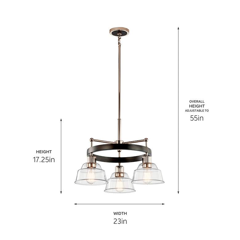 Image 6 Kichler Eastmont 23"W Polished Nickel 3-Light Chandelier more views