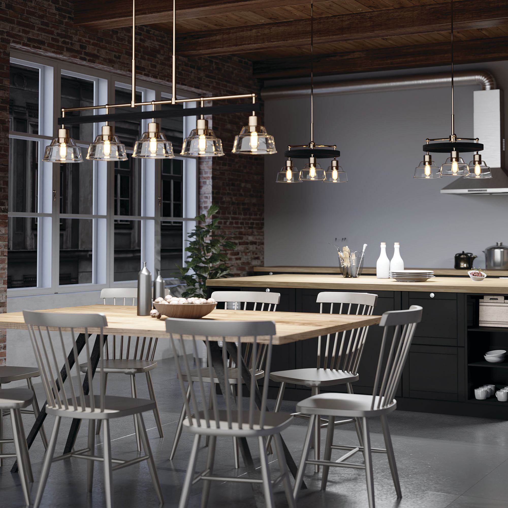 Kichler Eastmont 23"W Polished Nickel 3-Light Chandelier in scene