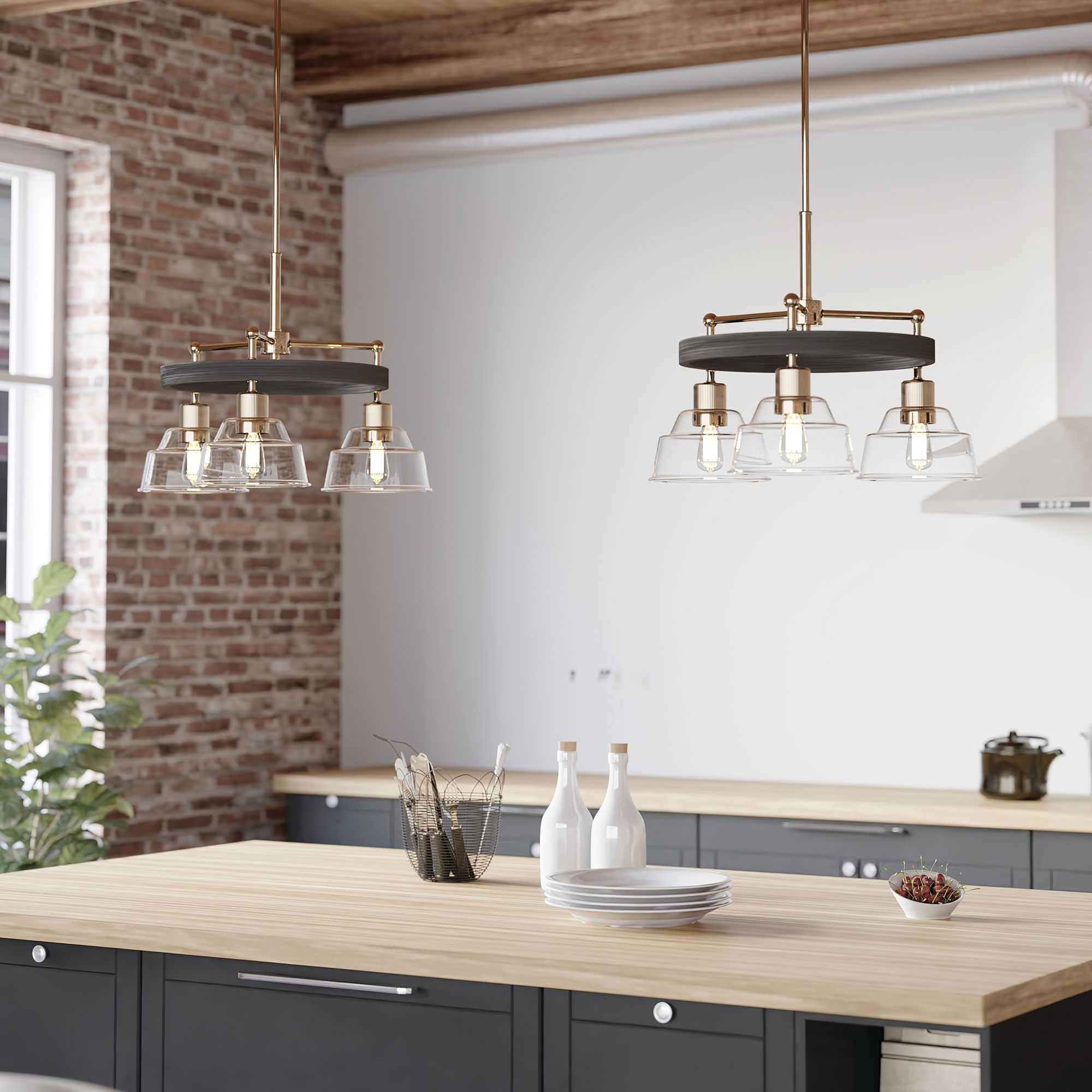 Kichler Eastmont 23"W Polished Nickel 3-Light Chandelier in scene