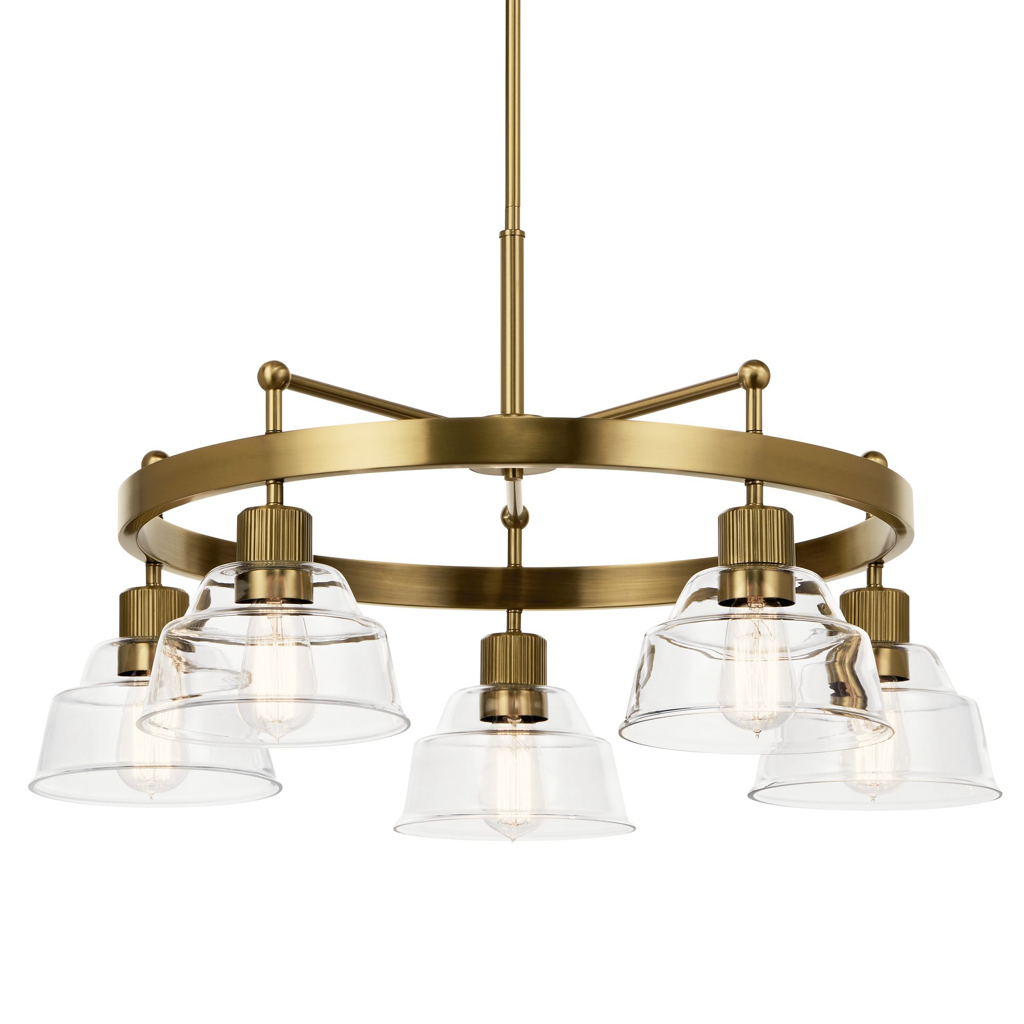 Image 4 Kichler Eastmont 31 1/2"W Brushed Brass 5-Light Chandelier more views