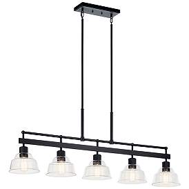 Image2 of Kichler Eastmont 50" Wide Black 5-Light Linear Chandelier
