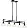 Kichler Eastmont 50" Wide Black 5-Light Linear Chandelier