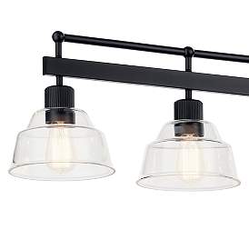 Image3 of Kichler Eastmont 50" Wide Black 5-Light Linear Chandelier more views