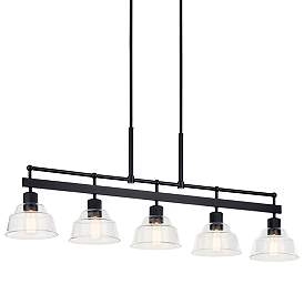 Image5 of Kichler Eastmont 50" Wide Black 5-Light Linear Chandelier more views
