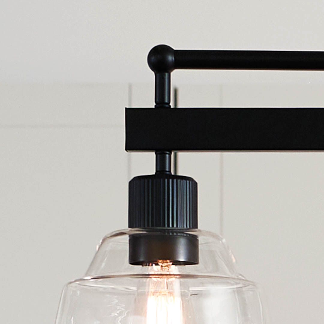 Kichler Eastmont 50" Wide Black 5-Light Linear Chandelier