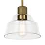 Thumbnail3 of Kichler Eastmont 8" Wide Clear Glass and Natural Brass Mini Pendant more views