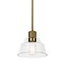 Thumbnail4 of Kichler Eastmont 8" Wide Clear Glass and Natural Brass Mini Pendant more views
