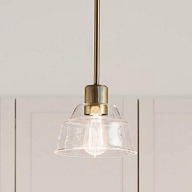 Kichler Eastmont 8" Wide Clear Glass and Natural Brass Mini Pendant