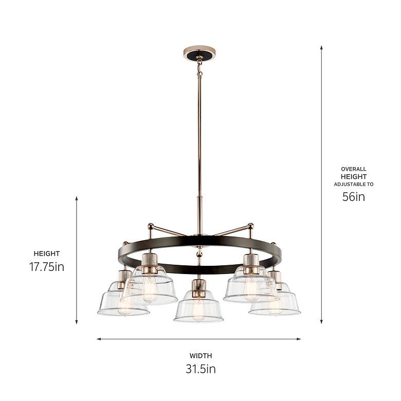 Image 6 Kichler Eastmont Polished Nickel Chandelier 5Lt more views