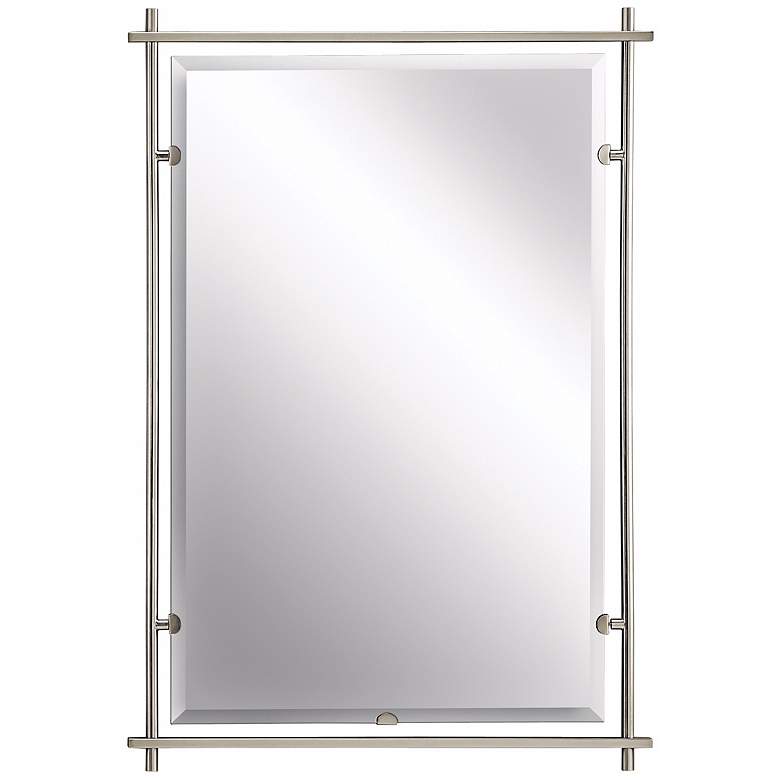 Image 3 Kichler Eileen Brushed Nickel 26 1/2 inch x 39 inch Wall Mirror