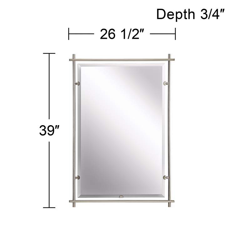 Kichler Eileen Brushed Nickel 26 1/2&quot; x 39&quot; Wall Mirror more views