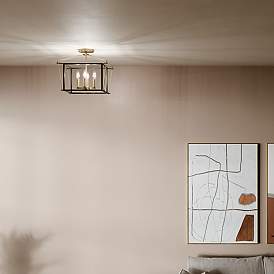 Image5 of Kichler Eisley 16" 4-Light Black and Champagne Bronze Ceiling Light more views