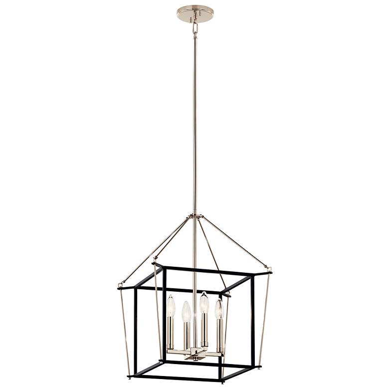 Image 2 Kichler Eisley 16" Wide 4-Light Open Black and Polished Nickel Pendant