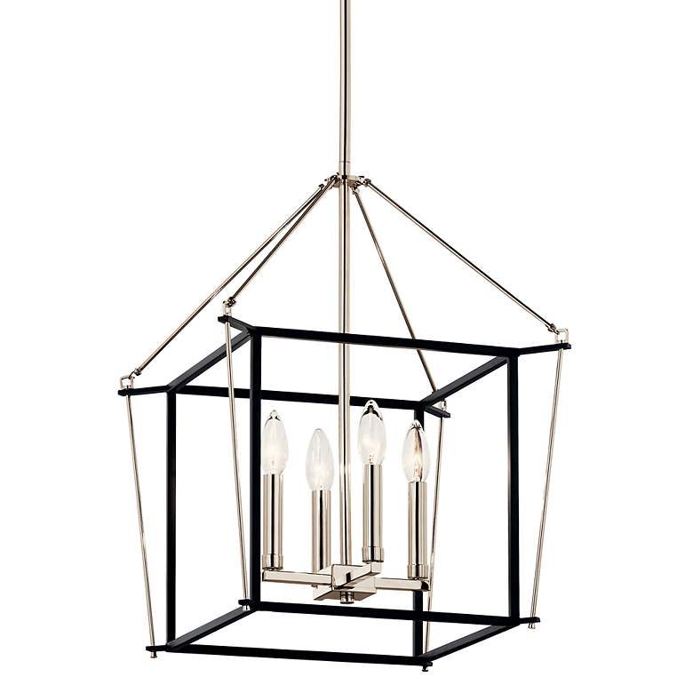 Image 4 Kichler Eisley 16" Wide 4-Light Open Black and Polished Nickel Pendant more views