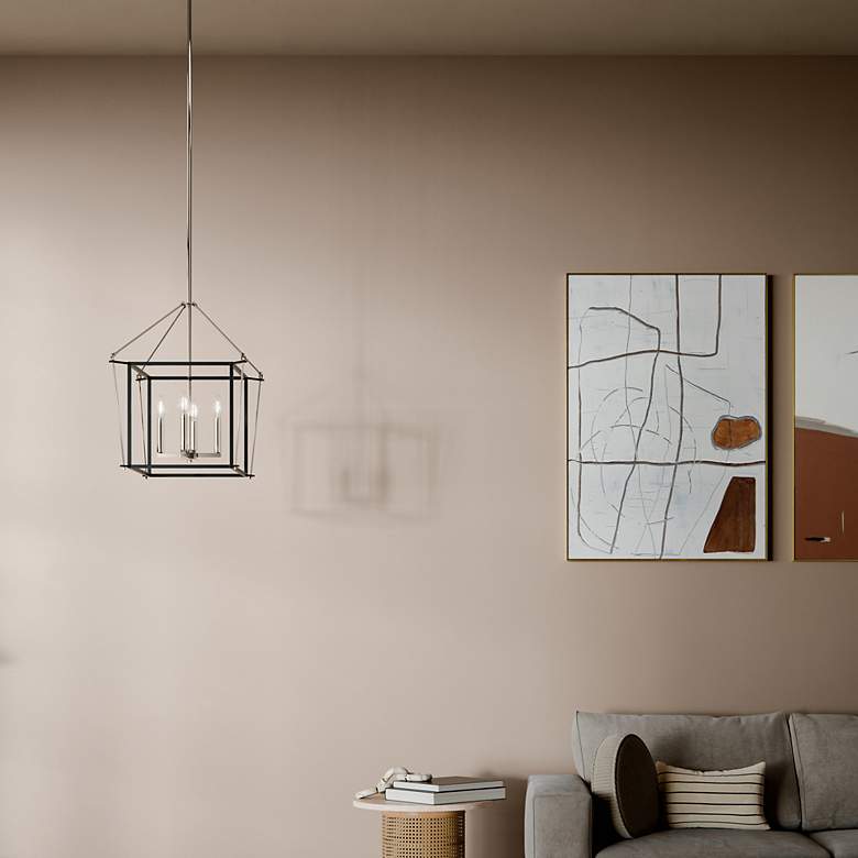 Image 7 Kichler Eisley 16" Wide 4-Light Open Black and Polished Nickel Pendant more views
