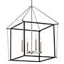 Thumbnail3 of Kichler Eisley 22 1/4" 4-Light Black and Polished Nickel Chandelier more views