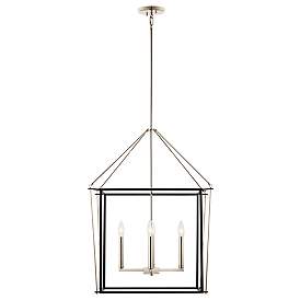 Image5 of Kichler Eisley 22 1/4" 4-Light Black and Polished Nickel Chandelier more views