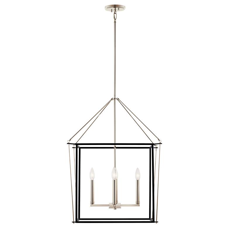 Image 5 Kichler Eisley 22 1/4" 4-Light Black and Polished Nickel Chandelier more views