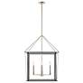 5_Kichler Eisley 22 1/4" 4-Light Black and Polished Nickel Chandelier more views
