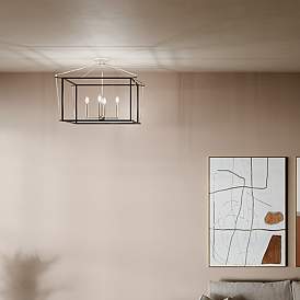 Image5 of Kichler Eisley 24" Nickel and Black Semi Flush Mount Ceiling Light more views
