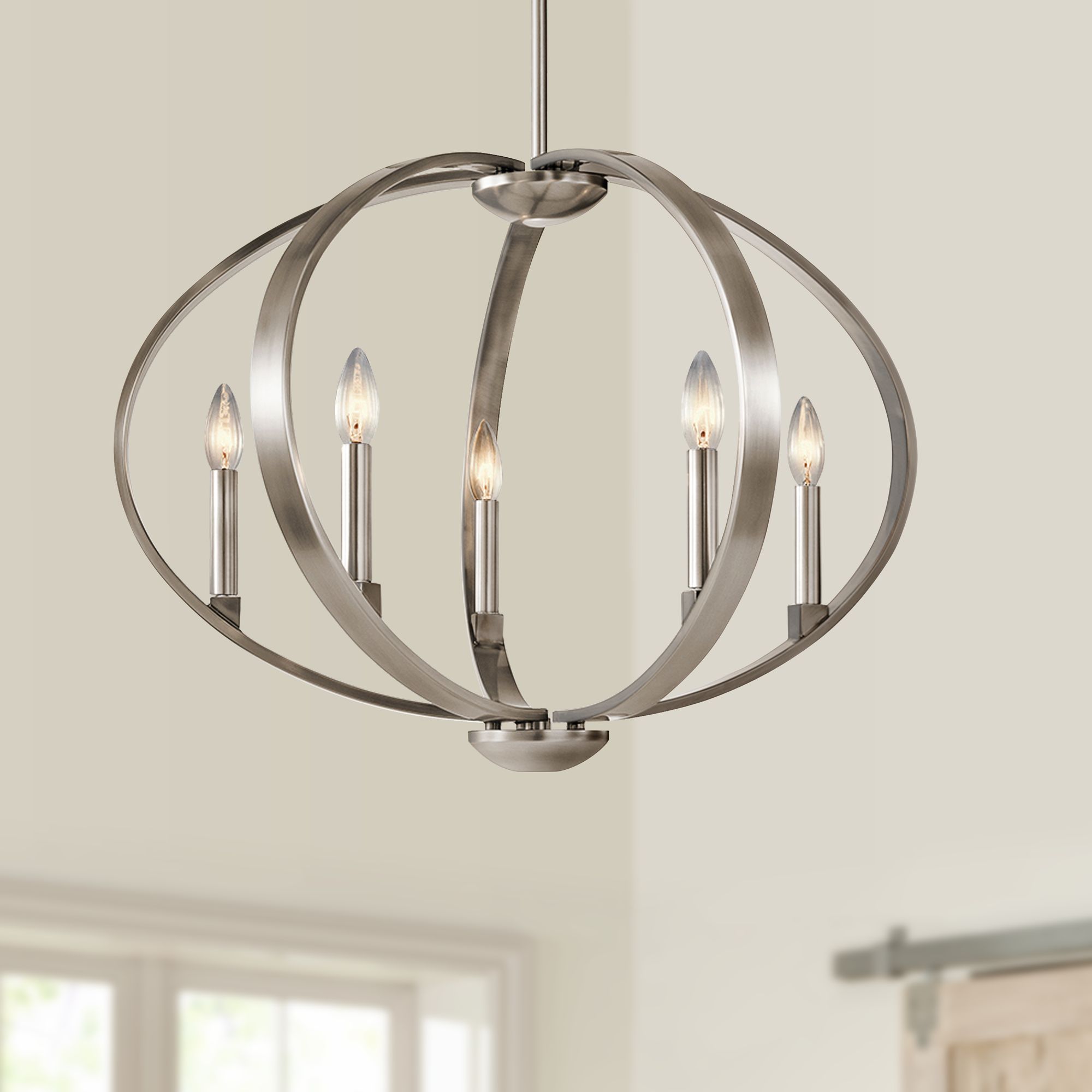 Kichler Elata 27"W Classic Pewter 5Light Orbital Chandelier 13A80 Lamps Plus
