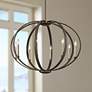 1_Kichler Elata 36" Wide Olde Bronze 8-Light Globe Orbital Chandelier