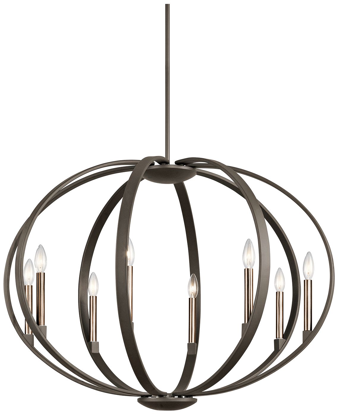 Kichler Elata 36"W Olde Bronze 8Light Orbital Chandelier 13A78