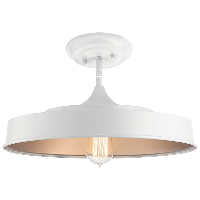 Image 1 Kichler Elias 16" Wide White Ceiling Light