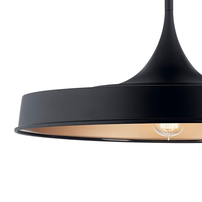 Image 2 Kichler Elias 22" Wide Modern Disc Black Pendant Ceiling Light more views