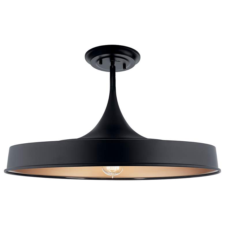Image 3 Kichler Elias 22" Wide Modern Disc Black Pendant Ceiling Light more views
