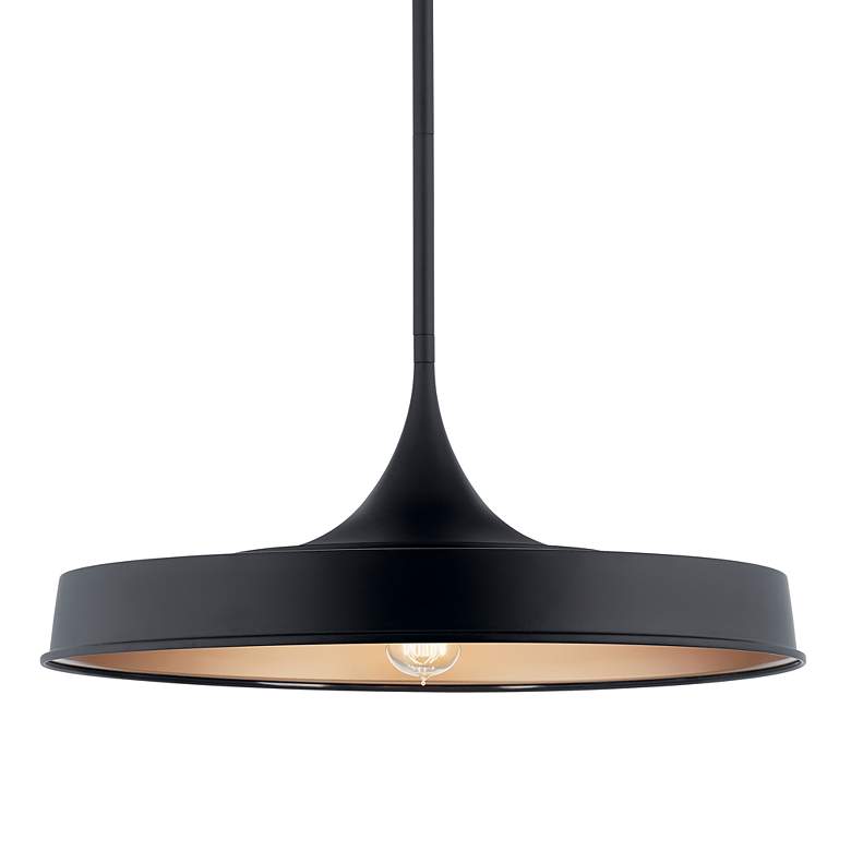 Image 4 Kichler Elias 22" Wide Modern Disc Black Pendant Ceiling Light more views