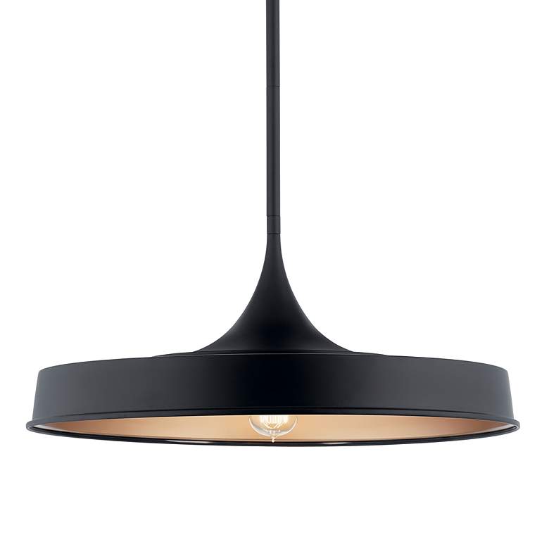 Image 4 Kichler Elias 22 inch Wide Modern Disc Black Pendant Ceiling Light more views