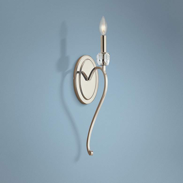 Image 1 Kichler Eloise 17 1/4 inch High Polished Nickel Wall Sconce