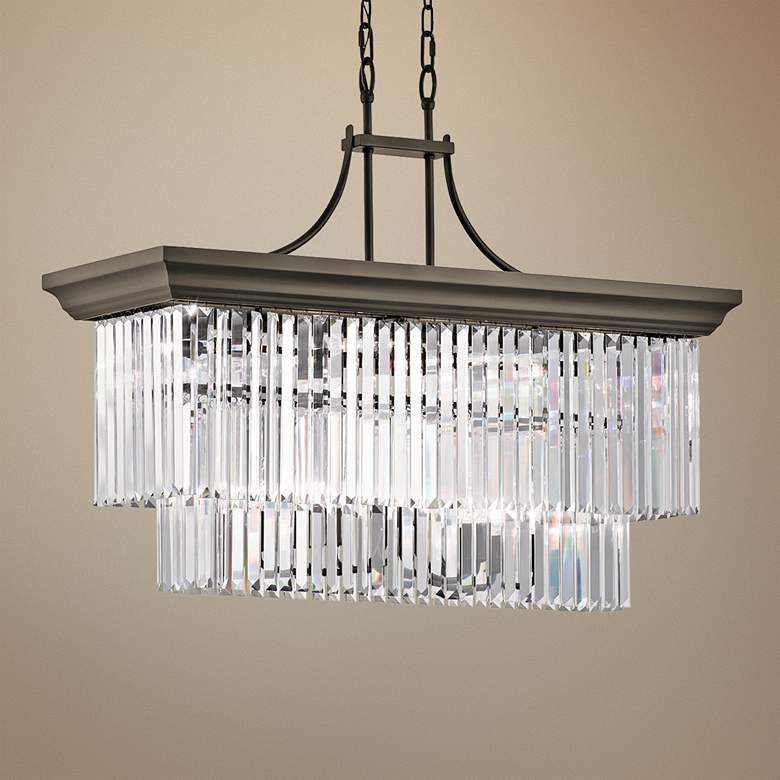 Image 1 Kichler Emile 37 inchW Bronze Kitchen Island Light Chandelier