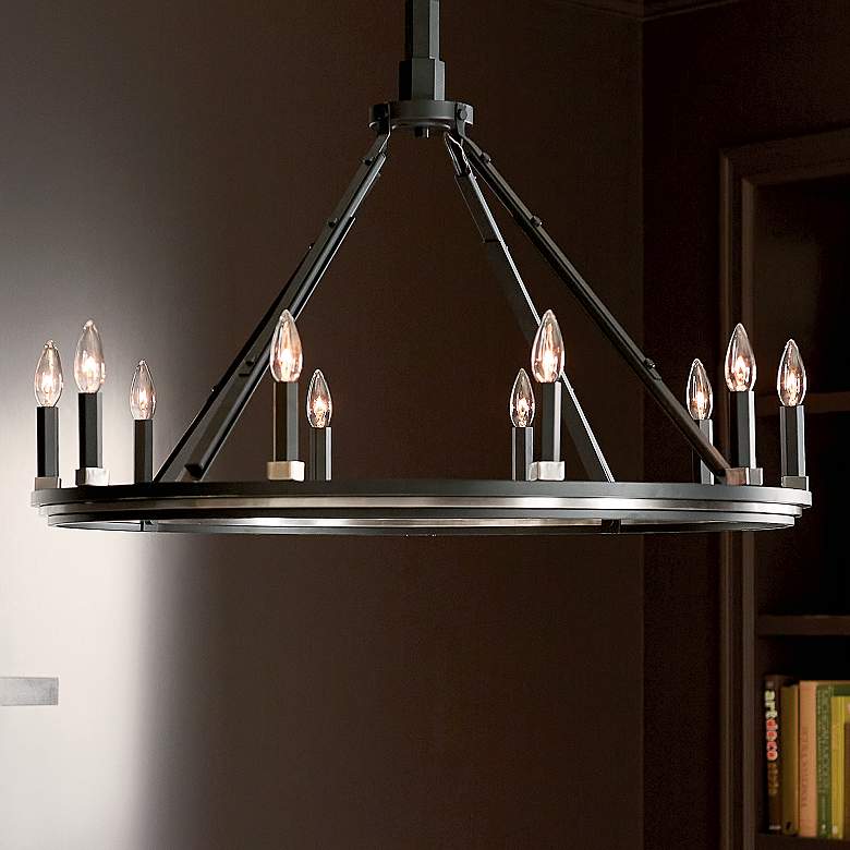 Image 2 Kichler Emmala 34 1/4" Wide Black 10-Light Chandelier