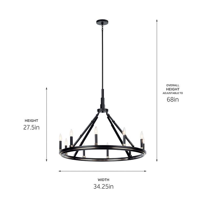 Image 5 Kichler Emmala 34 1/4" Wide Black 10-Light Chandelier more views