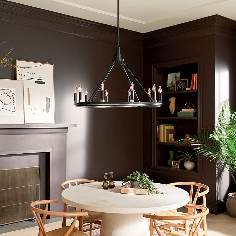 Image 7 Kichler Emmala 34 1/4" Wide Black 10-Light Chandelier more views