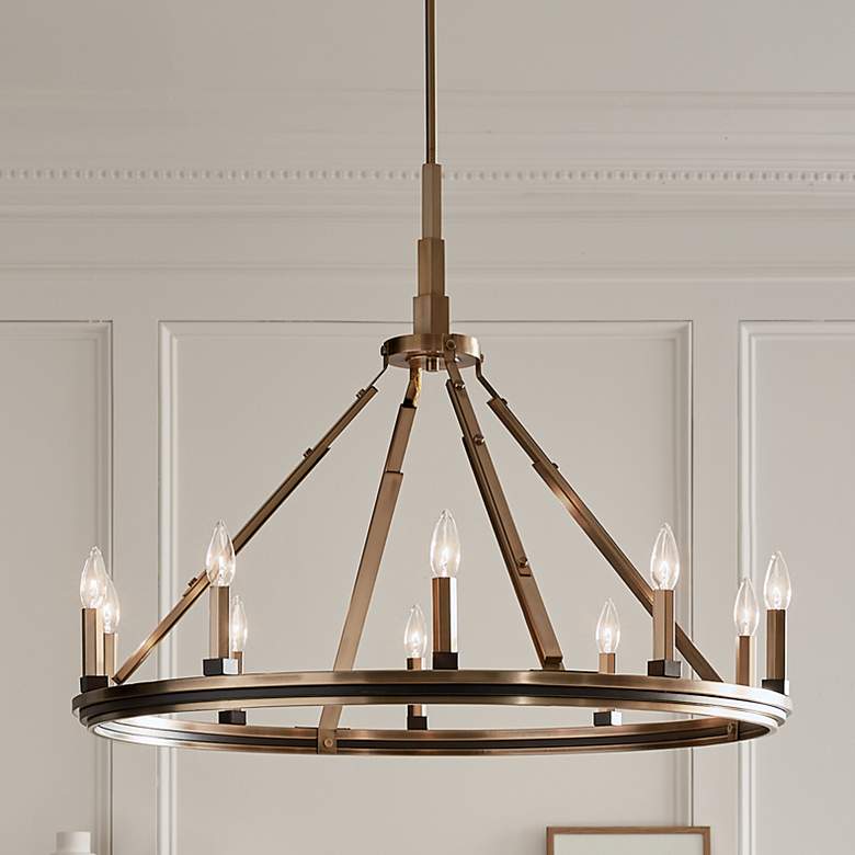 Image 1 Kichler Emmala Brushed Natural Brass Chandelier 10Lt