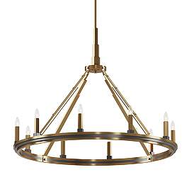 Image3 of Kichler Emmala Brushed Natural Brass Chandelier 10Lt more views