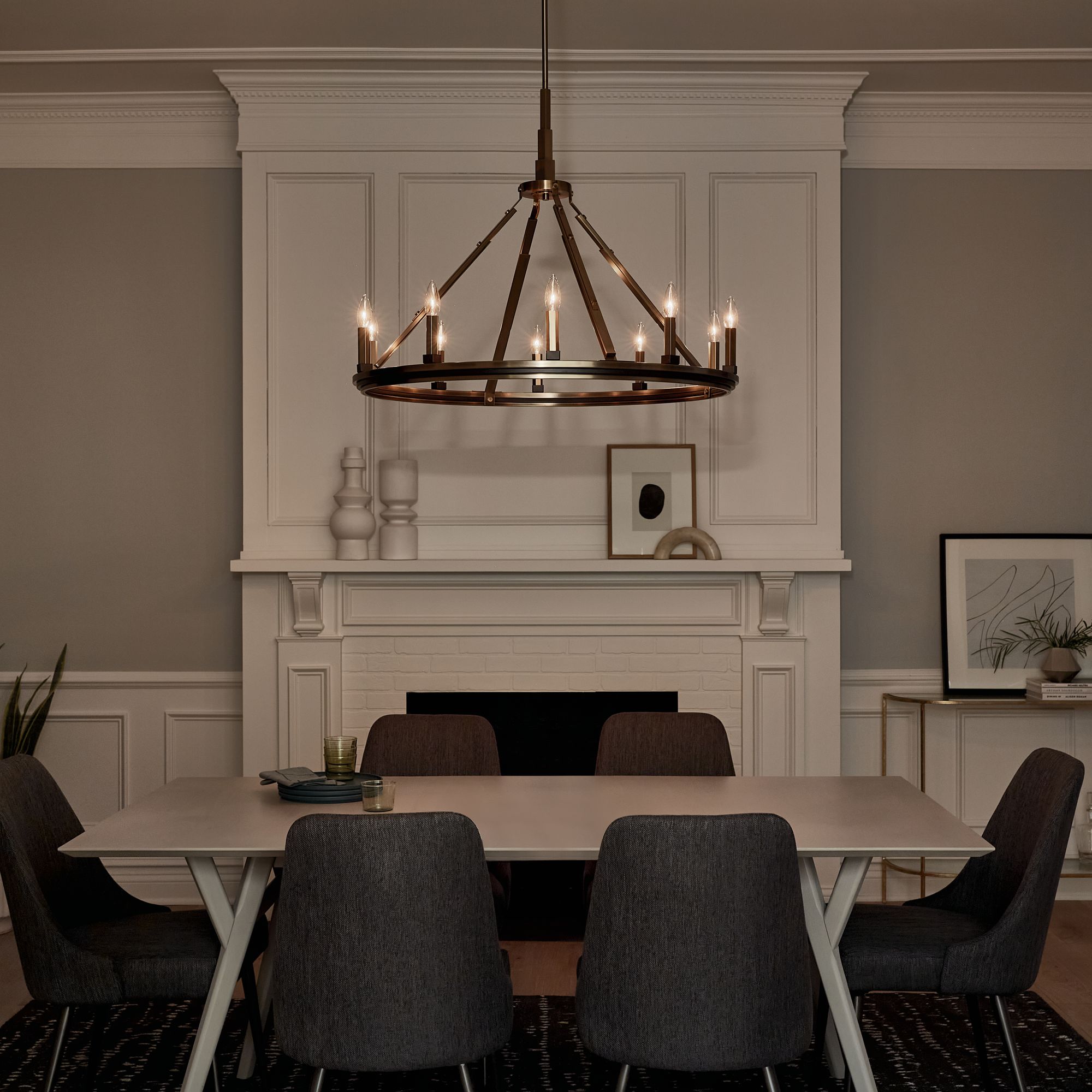 Image 6 Kichler Emmala Brushed Natural Brass Chandelier 10Lt more views