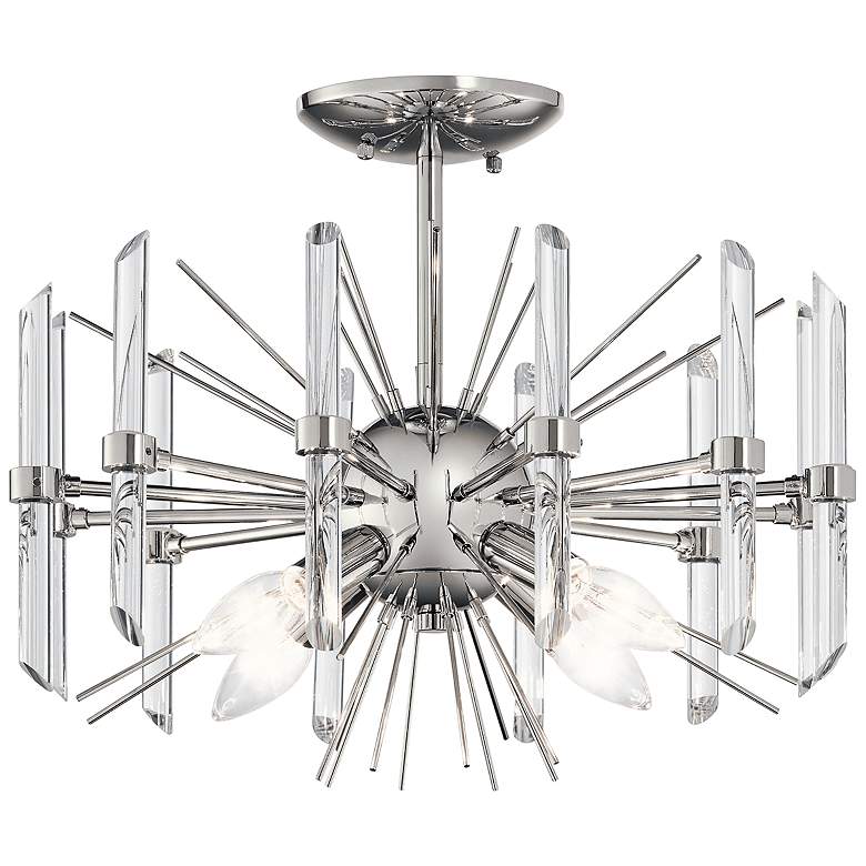 Image 2 Kichler Eris 16 inch Wide Modern Crystal Ceiling Light