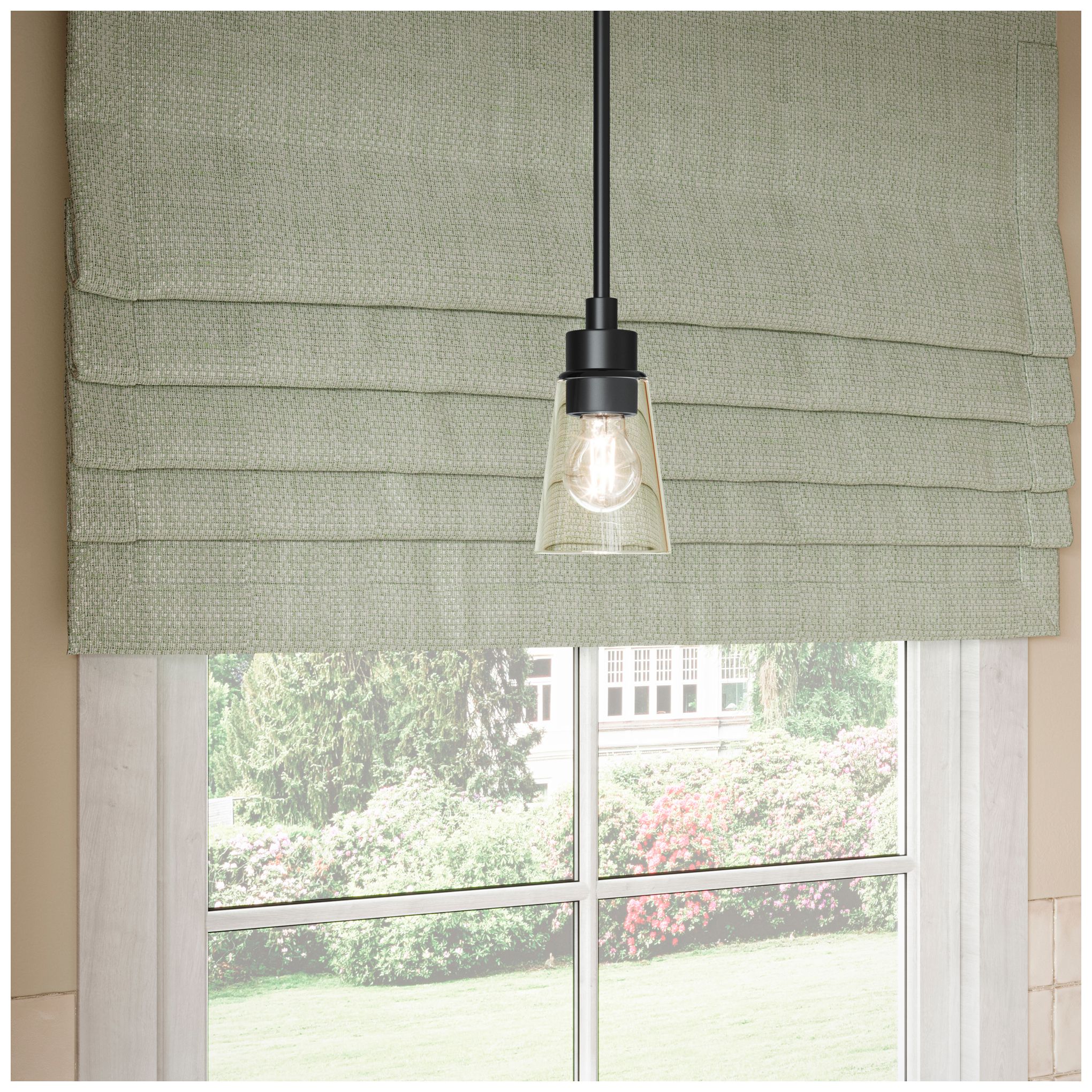 Image 2 Kichler Erma 4" 1-Light Mini Pendant with Clear Glass in Black more views