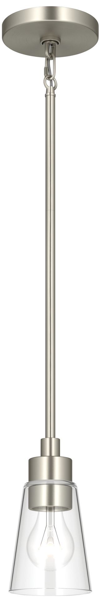 Kichler Erma 4" 1-Light Mini Pendant with Clear Glass in Brushed Nickel