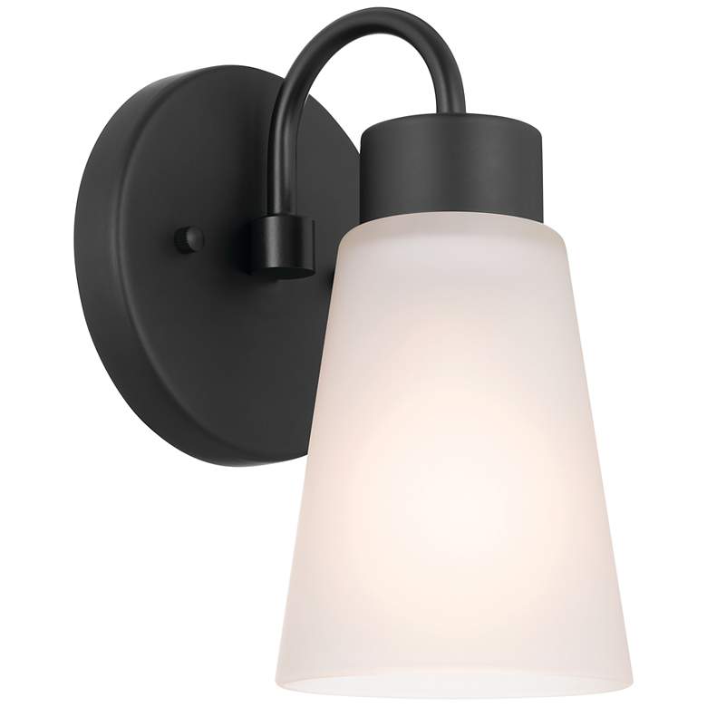 Image 1 Kichler Erma Black Wall Sconce 1Lt
