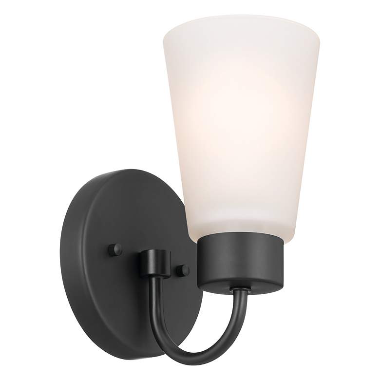 Image 3 Kichler Erma Black Wall Sconce 1Lt more views